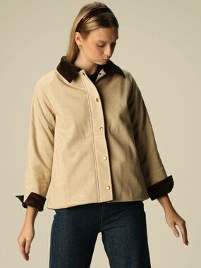 Duffield Lane Reid Jacket in Taupe Plush Herringbone Size XS. NWT